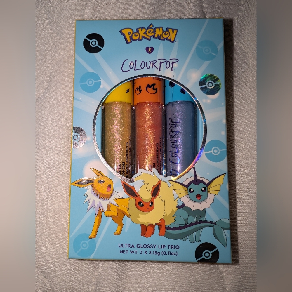 ColourPop X Pokémon Lip Gloss Kit Eevee Evolution - New in Box